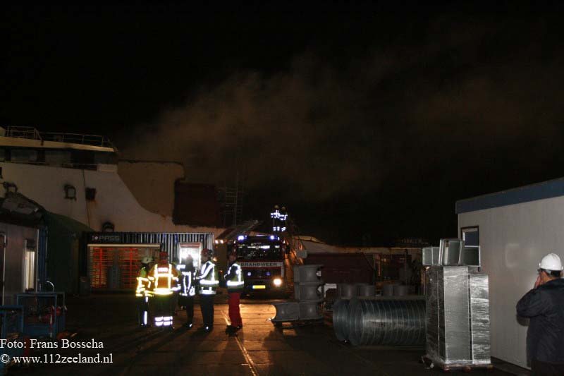 Grote brand op schip, Hansweert